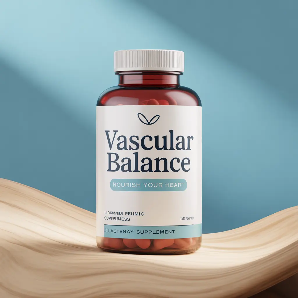 Vascular Balance dietary supplement bottle illustration